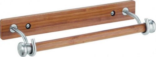 Držák na papírové utěrky z kovu a bambusu iDesign Formbu, 38,5 cm