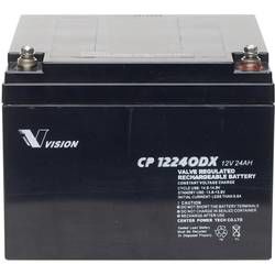 Olověný akumulátor Vision Akkus CP12240DX CP12240DX, 24 Ah, 12 V