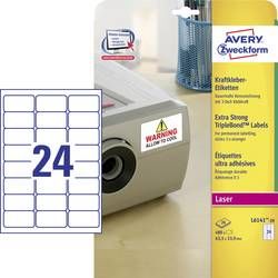 Avery-Zweckform L6141-20 etikety 63.5 x 33.9 mm poylesterová fólie bílá 480 ks permanentní Etikety lepící, univerzální etikety laser, kopie 20 Sheet A4