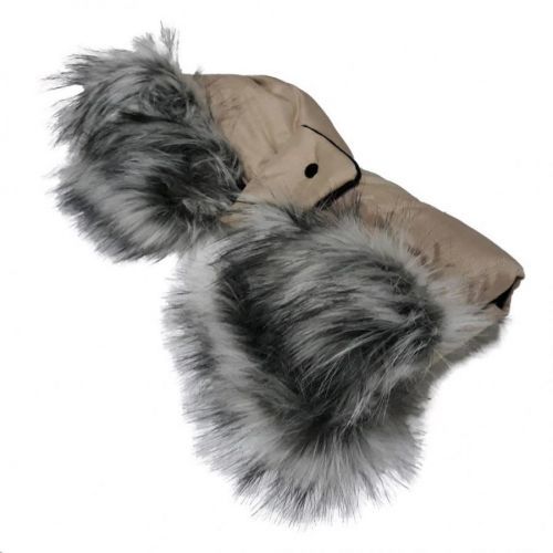 Rukávník na kočárek 2v1 New Baby s kožešinkou latte