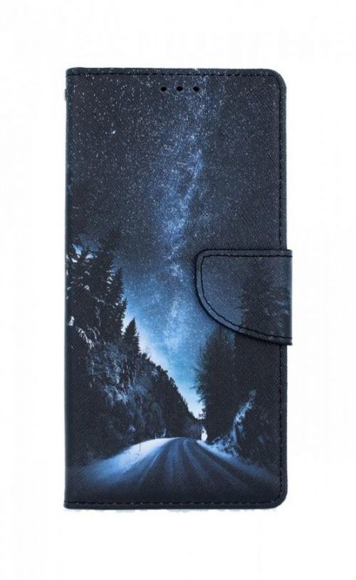 Pouzdro TopQ iPhone SE 2020 knížkové Zimní cesta 54663