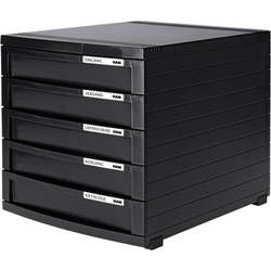 HAN 1505-13 box se zásuvkami, černá, DIN A4, DIN B4 , DIN C4 , Počet zásuvek: 5