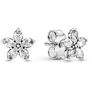 Pandora Třpytivé náušnice ze stříbra Sparkling Snowflakes 299239C01