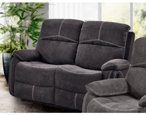 Dvojsedák Fortuna, šedá látka, funkce polohování