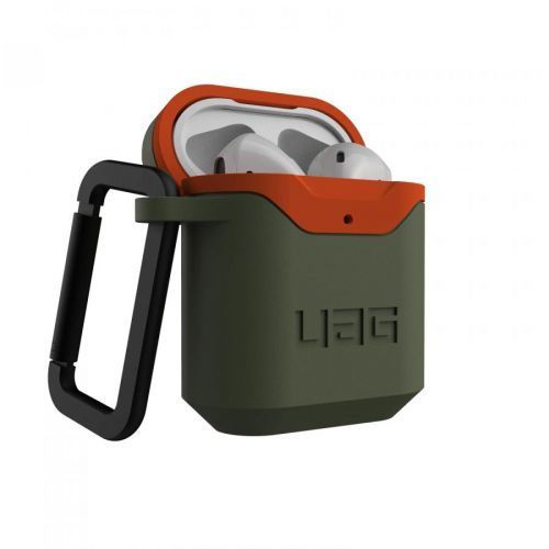 Urban Armor Gear Pouzdro pro sluchátka AirPods - UAG, Hard Case Olive/Orange