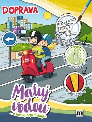 Doprava - Vodové omalovánky A4, Brožovaná