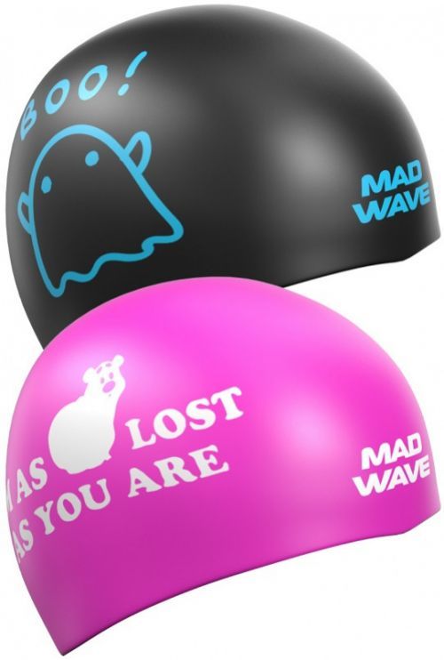 Mad Wave Boo! Reversible Swim Cap Černá/růžová