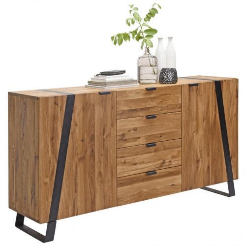 Landscape SIDEBOARD, divoký dub, černá, barvy dubu - černá, barvy dubu