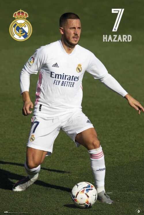 GRUPO ERIK Plakát, Obraz - Real Madrid - Hazard 2020/2021, (61 x 91,5 cm)