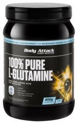 Body Attack 100% Pure L-Glutamine, 400g