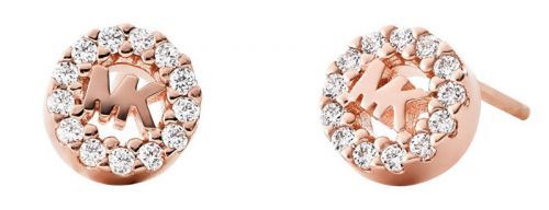 Michael Kors Třpytivé stříbrné náušnice s krystaly MKC1033AN791