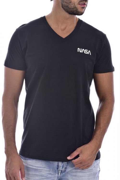 Originální NASA tričko ROUND NECK BASIC WORM - Black Barva: Černá, Velikost: XXL