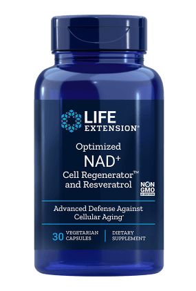 Life Extension Optimized NAD+ Cell Regenerator™ and Resveratrol, Nikotinamid a Resveratrol, 30 rostlinných kapslí