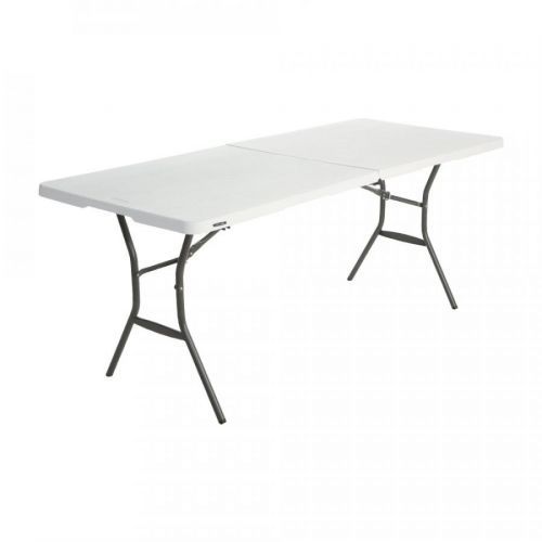 Skládací stůl 180 cm bílá / černá Dekorhome
