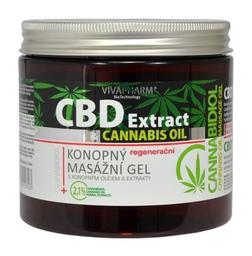 Vivaco CBD masážní gel s Cannabidiolem VIVAPHARM 650 ml