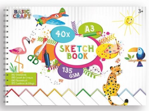 Kroužkový blok na malování A3