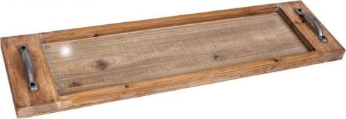 Podnos z jedlového dřeva Antic Line Verre, délka 76 cm