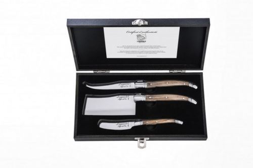 Sada nožů na sýr Laguiole Luxury 3 ks olive