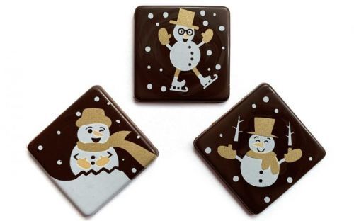 Čokoládová dekorace sada sněhuláků 210 ks - Barbara Luijckx