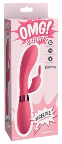 OMG Selfie - cordless, waterproof, rocker arm G-spot vibrator (pink)