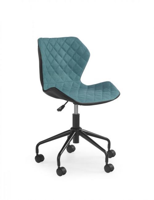 Studentská židle Matrix - černo-tyrkysová office chair