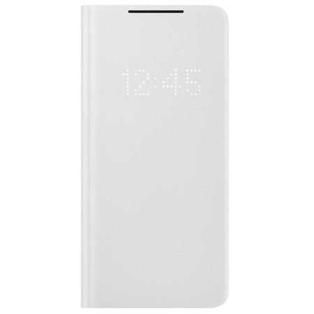 Pouzdro na mobil flipové Samsung LED View na Galaxy S21+ - šedé