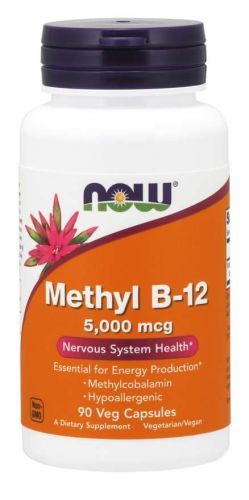 NOW® Foods NOW Methyl B12 5000 mcg, 90 rostlinných kapslí