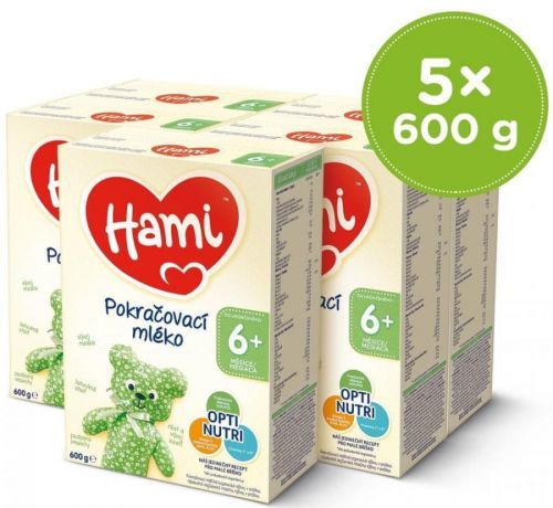 Hami 6+ počáteční kojenecké mléko 5x 600 g