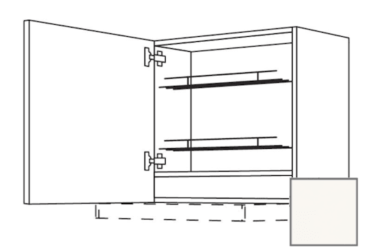 Kuchyňská skříňka horní Naturel Erika24 pro digestoř 60x72x35 cm bílá lesk 450.WDAF657LN