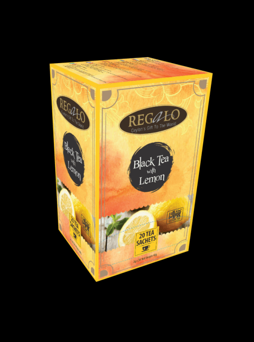 Čaj Regalo Lemon - černý čaj s citrónem porcovaný 20x2g