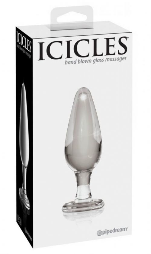 Icicles No. 26 - conical, glass anal dildo (transparent)