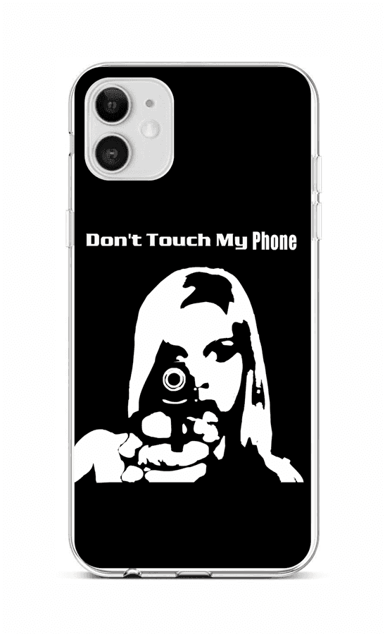 Kryt TopQ iPhone 12 silikon Don't Touch Gun 55288