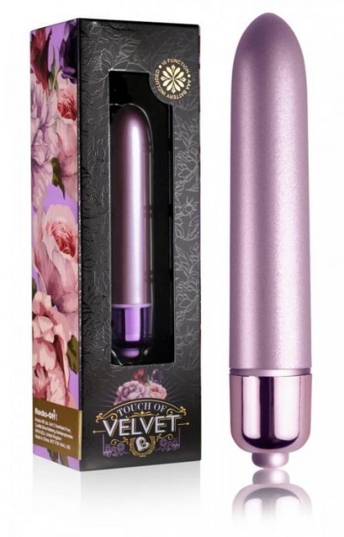 Touch of Velvet - mini růžový vibrátor (s 10 režimy) - fialový
