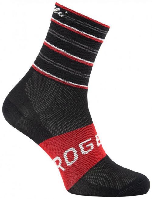 STRIPE, dámské ponožky, černé-červené M