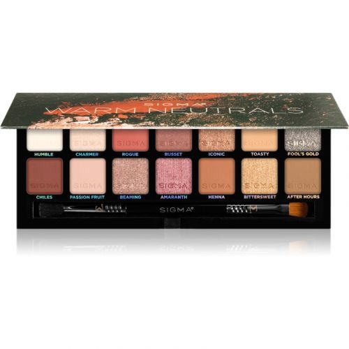Sigma Beauty Warm Neutrals Eyeshadow Palette paleta očních stínů 25,5 g