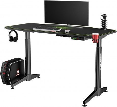 Herní křesla herní stůl ultradesk level, 140x70cm, zelený