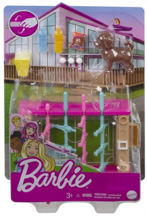 Mattel Barbie Mini herní set s mazlíčkem Stolní fotbálek