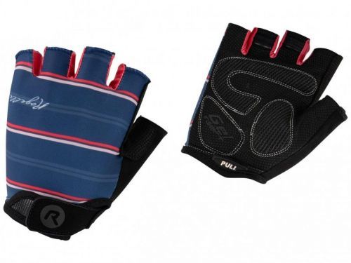 Dámské rukavice na kolo Rogelli STRIPE, černo-růžovo-modré S