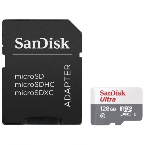 Sandisk Micro SDXC Ultra Android 128GB UHS-I U1 (100R/20W) + adapter (SDSQUNR-128G-GN3MA)