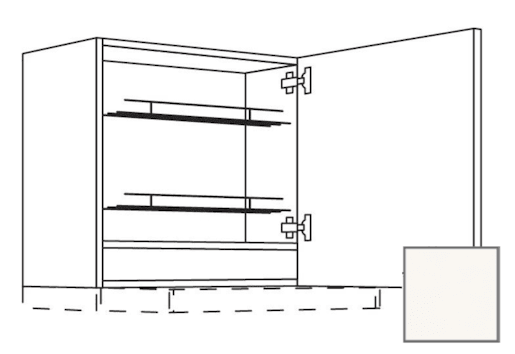 Kuchyňská skříňka horní Naturel Erika24 pro digestoř 60x72x35 cm bílá lesk 450.WDAF657RN