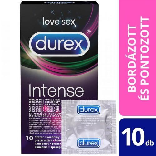 Durex Intense Orgasmic - vroubkované a tečkované kondomy (10ks)