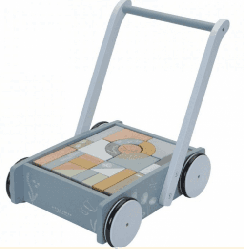 Little Dutch Vozíček s kostkami blue-novinka