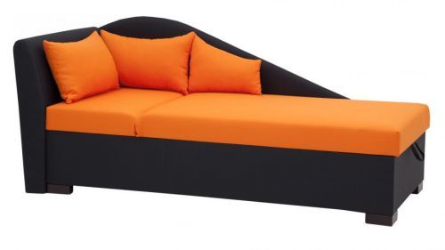 Kvalitní pohovka/postel Silva, oranžová Roh: Orientace rohu Levý roh