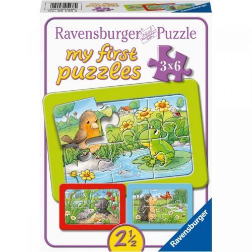 Ravensburger Puzzle 051380 Malá zahradní zvířata 3x6 dílků