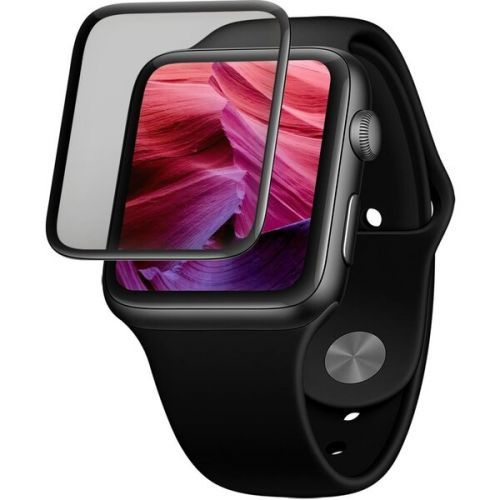 FIXED 3D tvrzené sklo s lepením po celé ploše a aplikátorem Apple Watch 44mm černé