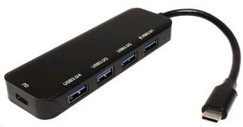 USB SuperSpeed 5Gbps (USB 3.0) Hub, USB C(M) - 4x USB3.0 A(F), USB C PD