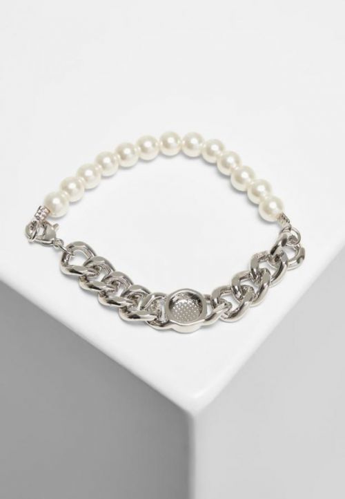 Pearl Flat Chain Bracelet L/XL
