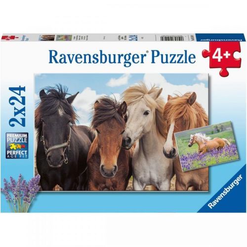 Ravensburger Puzzle 051489 Fotky koní 2x24 dílků