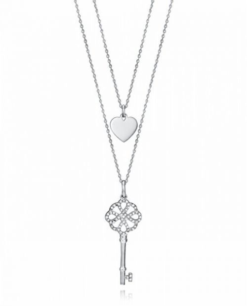 Viceroy Dvojitý ocelový náhrdelník s přívěsky Fashion 15063C01010