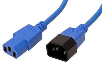 Roline Kabel síťový prodlužovací IEC320 C14 - IEC320 C13, 3m, modrý